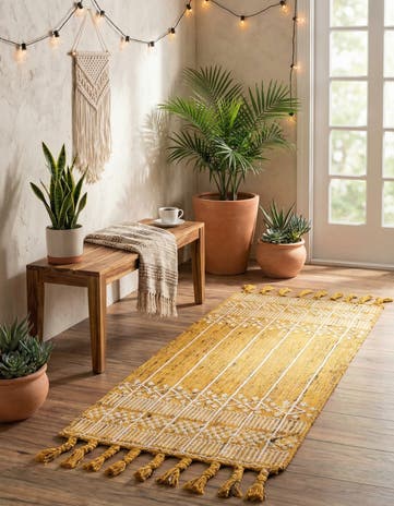 2' 2 x 5' 1 Easy-Clean Eco Bohemian Indoor / Outdoor Runner Rug