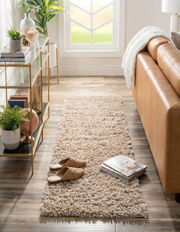 Detail image of 2' x 8' Zermatt Shag Runner Rug