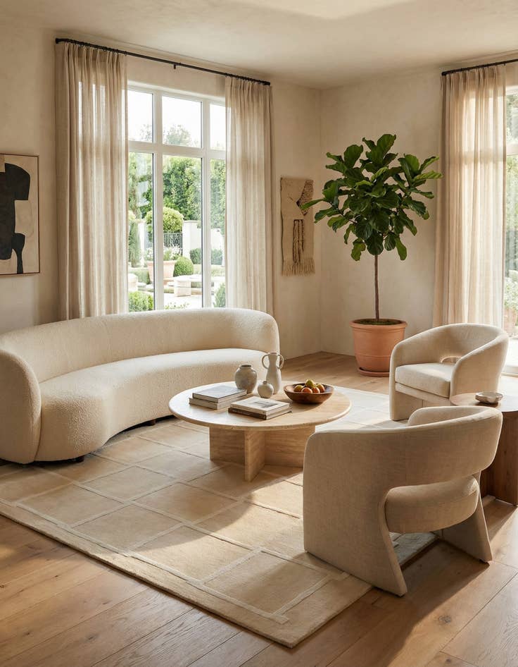 Detail image of  6' 9 x 10'  Hand Knotted Darya Wool Rug