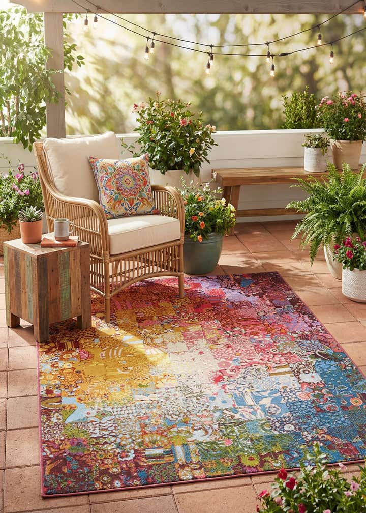 4' x 6' Easy-Clean Modern Indoor / Outdoor Rug