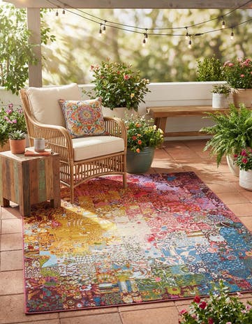 Easy-Clean Modern Indoor / Outdoor Rug