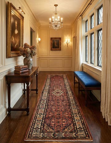 3' 5 x 12' 10 Hamedan Wool Runner Rug