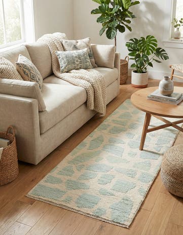 2' 6 x 6' Hand Knotted Moroccan Wool Runner Rug
