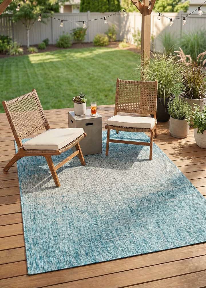 4' x 6' Easy-Clean Modern Indoor / Outdoor Rug