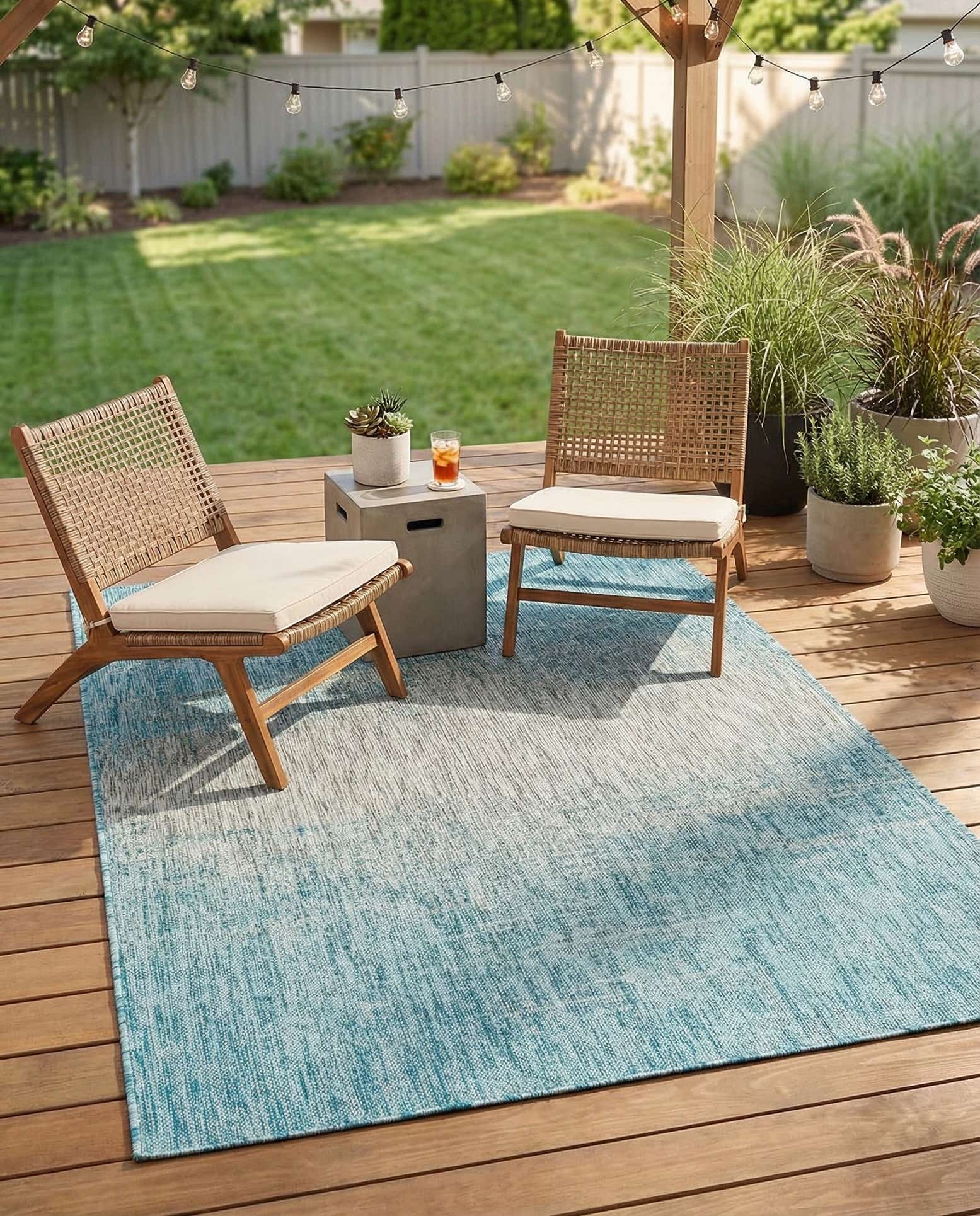 4' x 6' Easy-Clean Modern Indoor / Outdoor Rug
