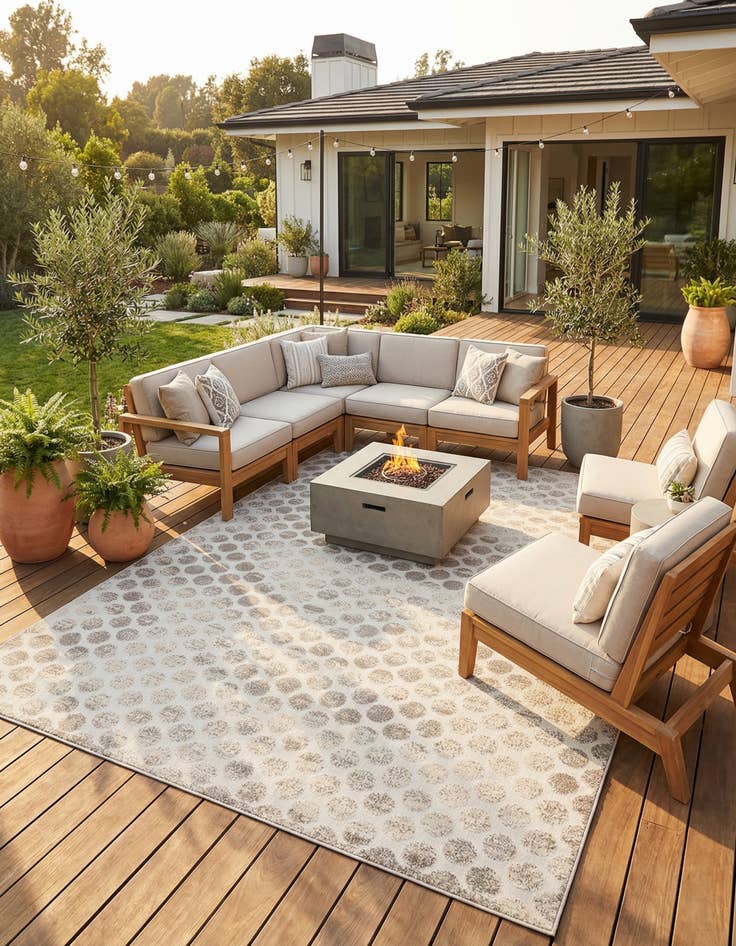 Detail image of 10' x 14'  Washable Sabrina Soto Indoor / Outdoor Rug