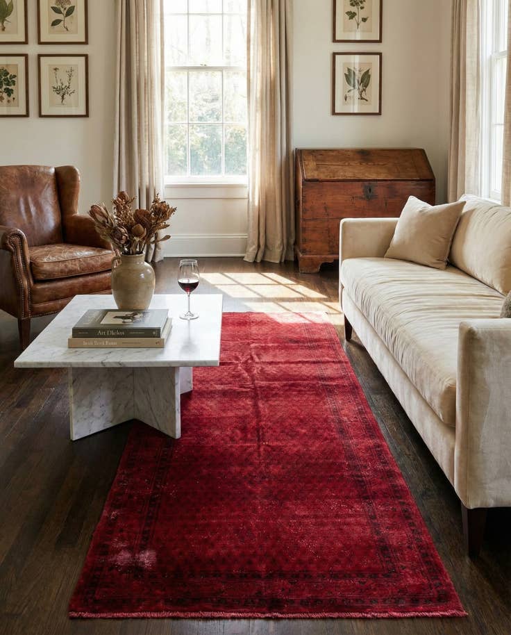 Detail image of 3' 9 x 9' 7 Hand Knotted Ultra Vintage Persian Wool Runner Rug