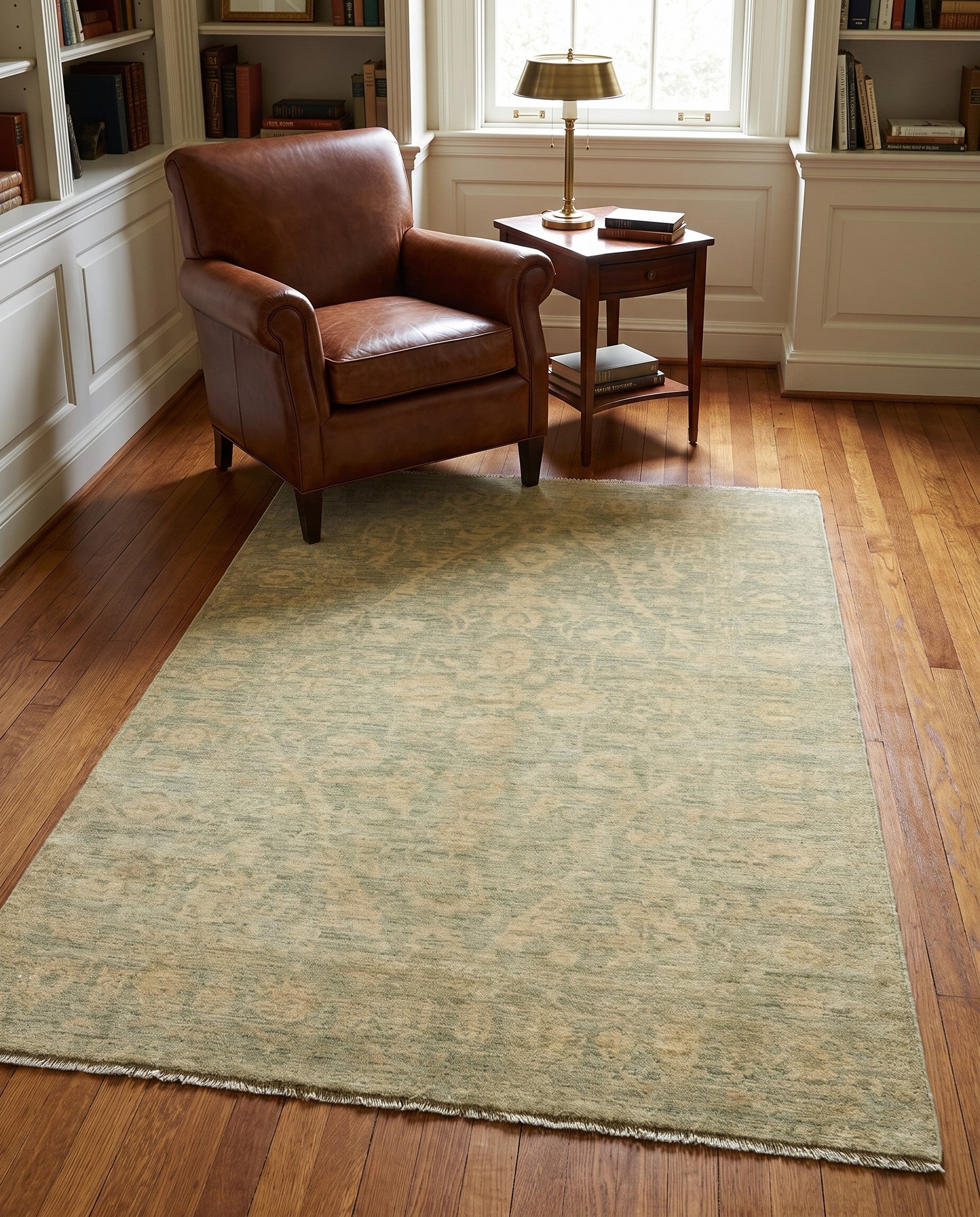4' 7 x 6' 6 Hand Knotted Over-Dyed Ziegler Rug