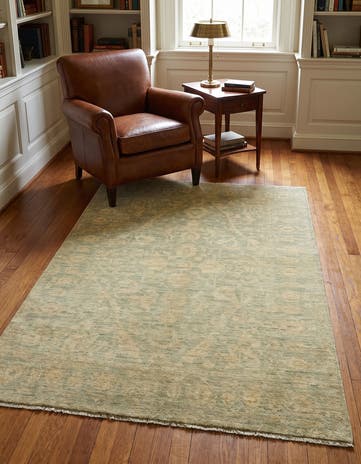 4' 7 x 6' 6 Hand Knotted Over-Dyed Ziegler Rug