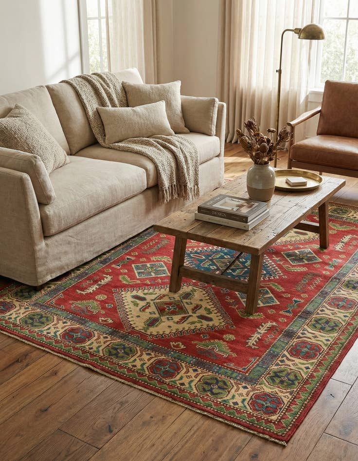 Detail image of 5' 4 x 7' 2  Hand Knotted Kazak Rug