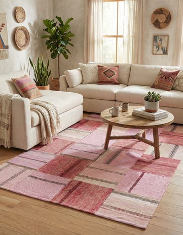 5' x 8' Hand Woven Kilim Patchwork Wool Rug