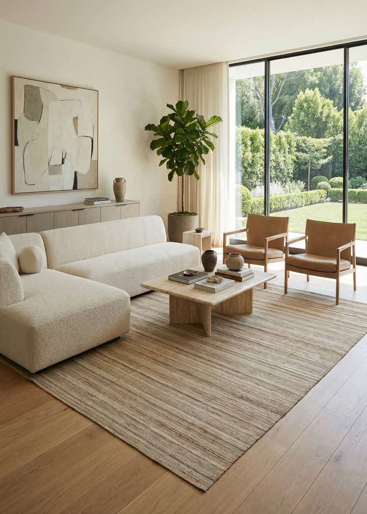 10' 1 x 12' 10 Hand Woven Kilim Modern Wool Rug