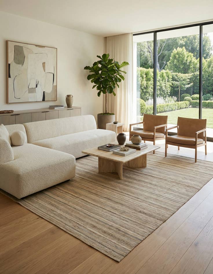 Detail image of 10' 1 x 12' 10 Hand Woven Kilim Modern Wool Rug