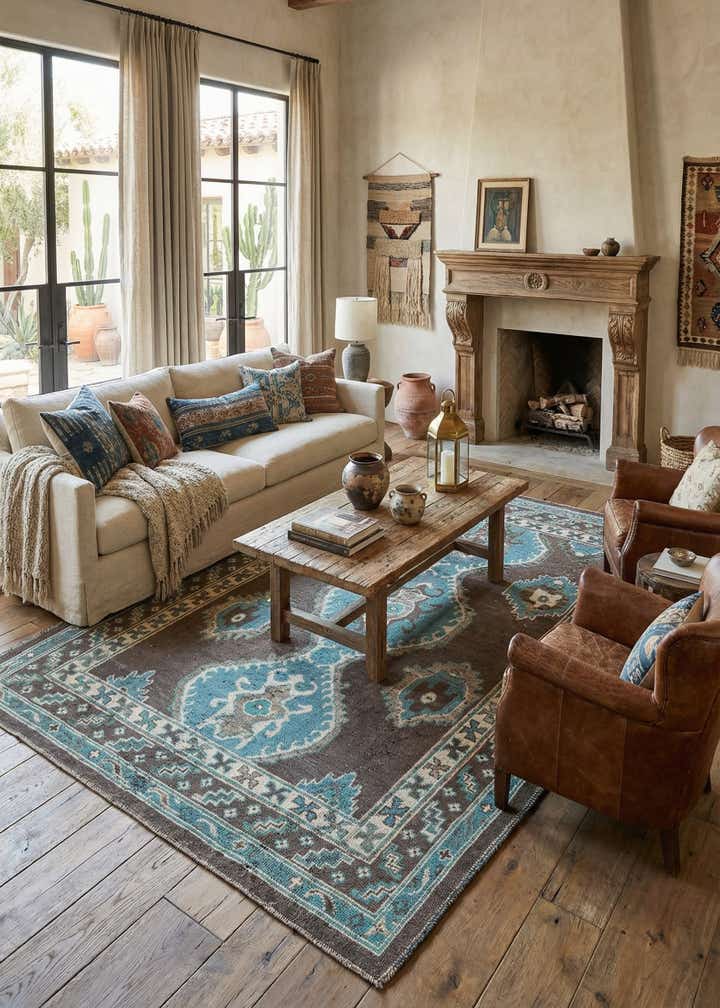 9' x 12' 4 Hand Knotted Moroccan Wool Rug