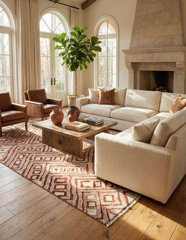 Detail image of 8' x 10' 2  Hand Knotted Darya Wool Rug