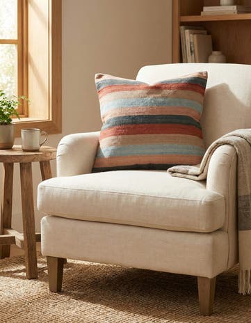 3' 2 x 3' 3 Hand Woven Pillow Wool Square Rug