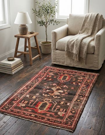 3' 1 x 5' 1 Hand Knotted Ultra Vintage Persian Wool Rug