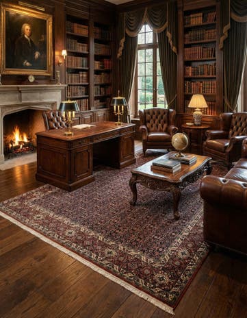 6' 9 x 9' 10 Hand Knotted Bidjar Persian Wool Rug