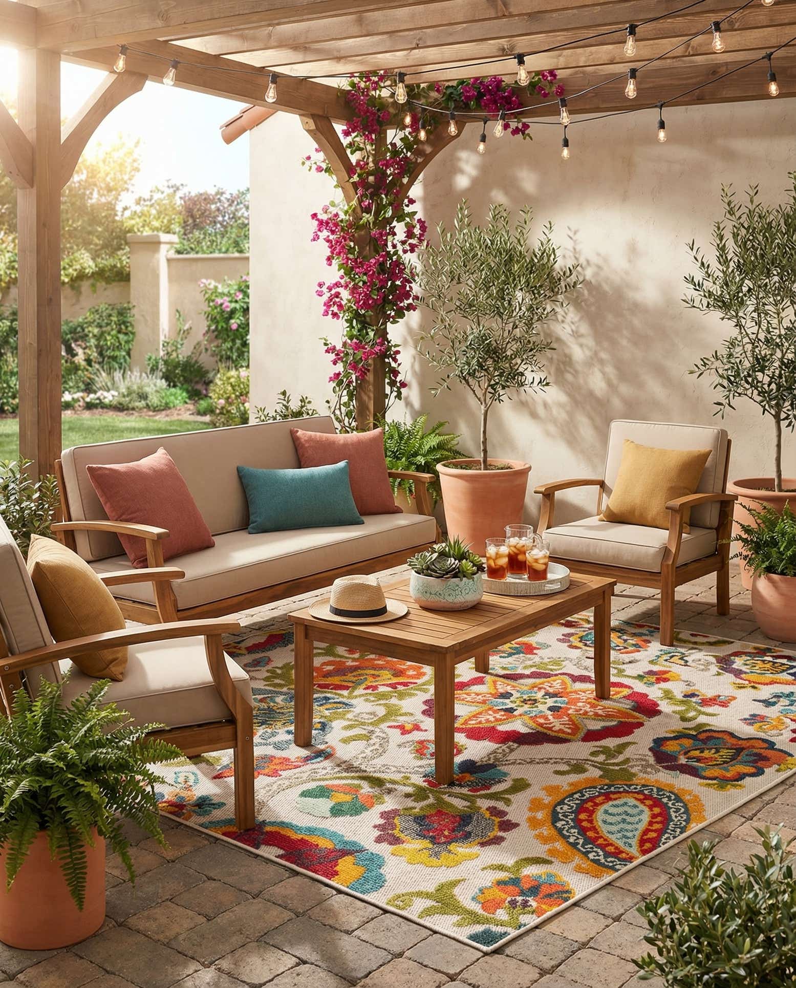 4' x 6' Easy-Clean Casablanca Indoor / Outdoor Rug
