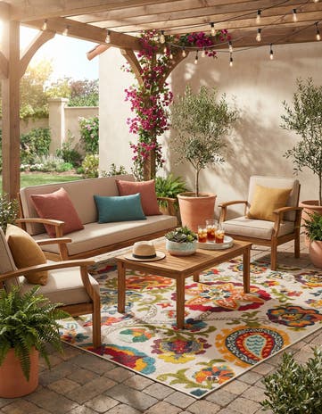 4' x 6' Easy-Clean Casablanca Indoor / Outdoor Rug