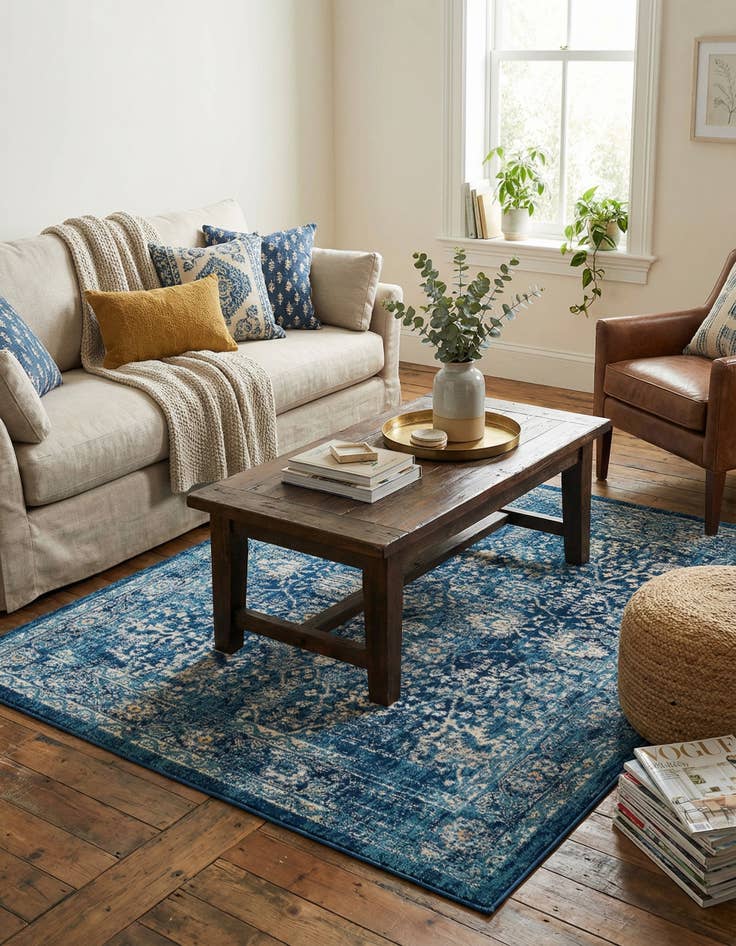 Detail image of 5' 3 x 5' 3 Stockholm Square Rug