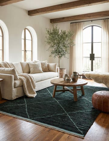 6' 2 x 9' 5 Hand Knotted Moroccan Wool Rug