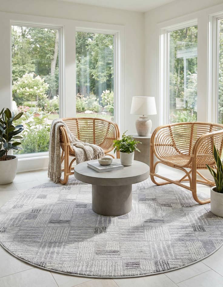 Detail image of 7' 10 x 7' 10 Hanahan Round Rug