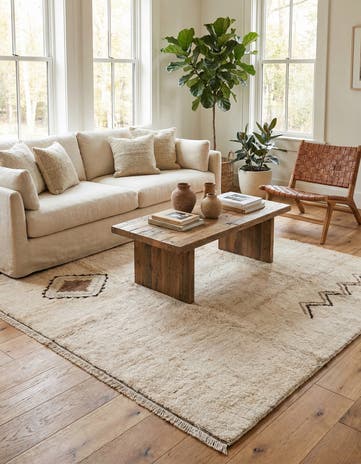 8' 6 x 9' 7 Hand Knotted Moroccan Wool Rug
