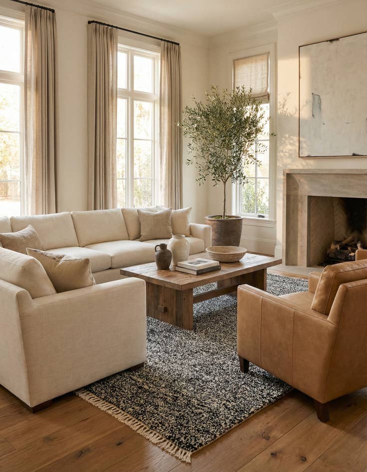 Detail image of 6' 8 x 8' 8  Hand Knotted Moroccan Wool Rug