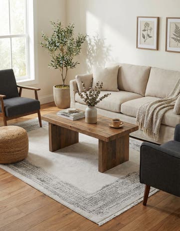 Gray New Vintage Rug