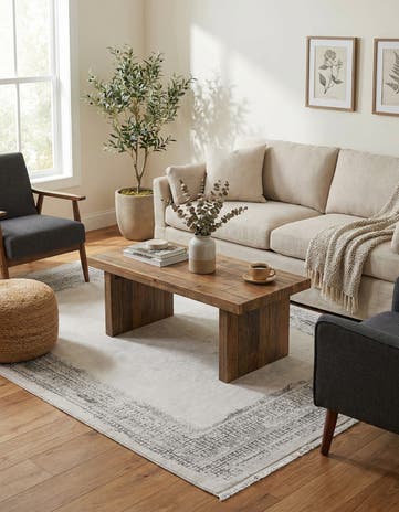 Gray New Vintage Rug