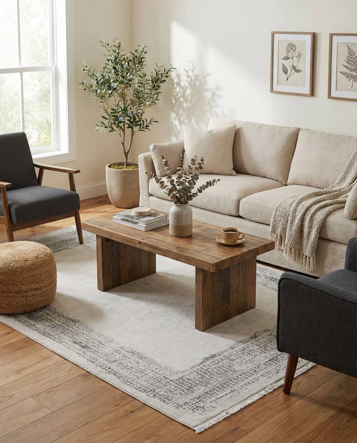 Detail image of 5' 3 x 7' 7 New Vintage Rug