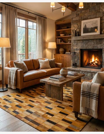 5' 1 x 7' 11 Cowhide - Patchwork Rug