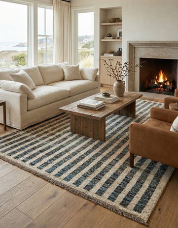6' 11 x 9' 8 Hand Knotted Darya Wool Rug