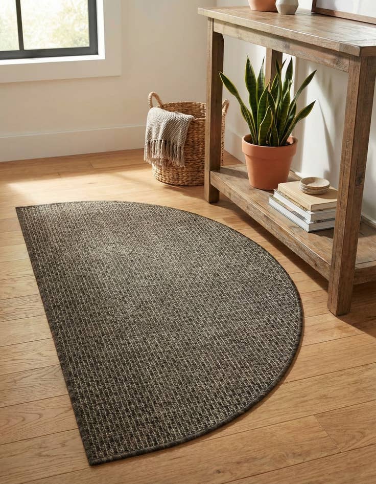 Detail image of 2' 2 x 3' 7 Easy-Clean Solid Indoor / Outdoor Hearth Rug