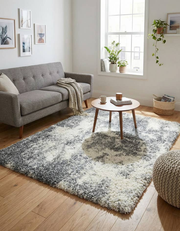 Detail image of  4' x 4' Soft Touch Shag Square Rug