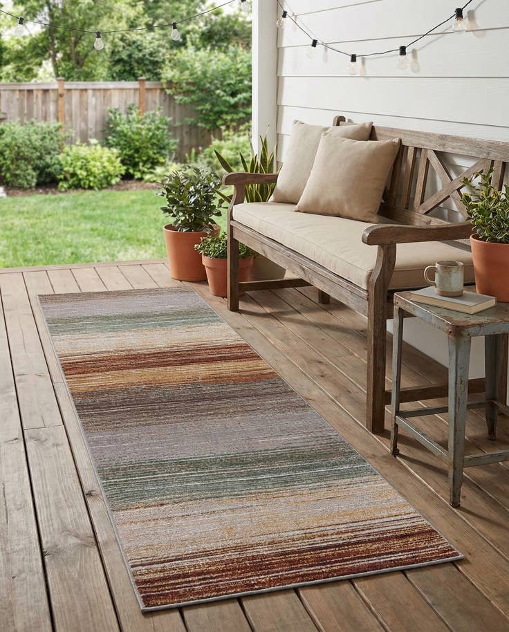 Detail image of 2' 7 x 10' Easy-Clean Modern Indoor / Outdoor Runner Rug