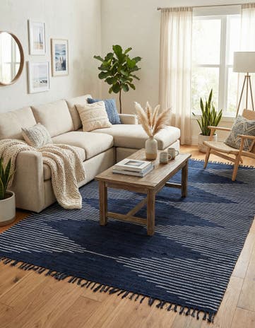 8' x 11' Hand Woven Chindi Cotton Rug