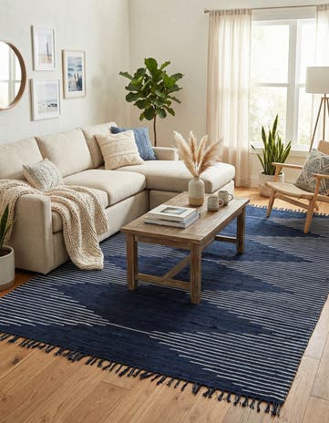 8' x 11' Hand Woven Chindi Cotton Rug