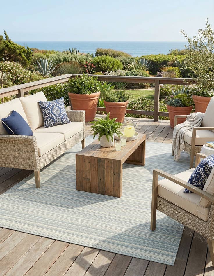 Detail image of 7' 10 x 10'  Washable Vista Breeze Indoor / Outdoor Rug