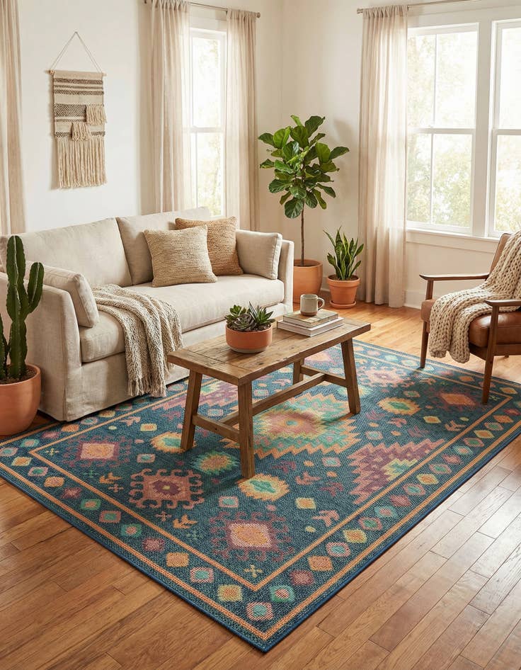 Detail image of  6' 1 x 9'  Washable Baja Indoor / Outdoor Rug