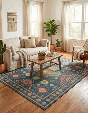 6' 1 x 9' Easy-Clean Baja Indoor / Outdoor Rug