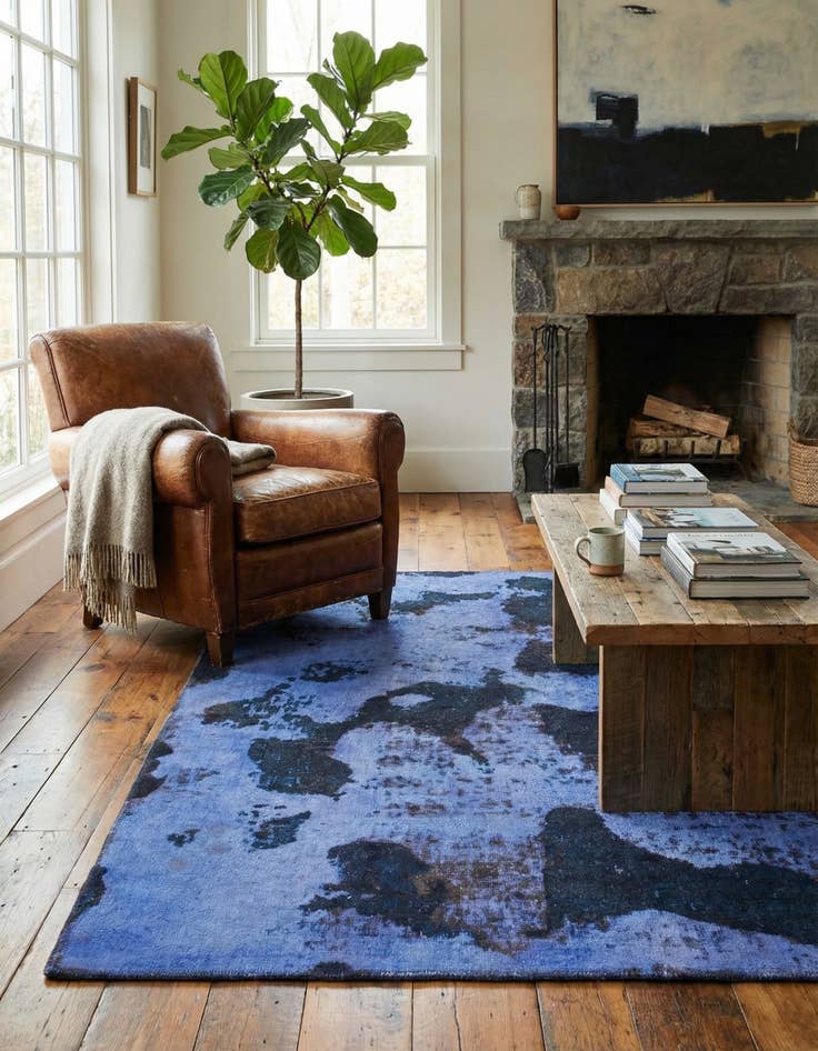 Detail image of 4' 9 x 6' 4  Hand Knotted Ultra Vintage Persian Wool Rug