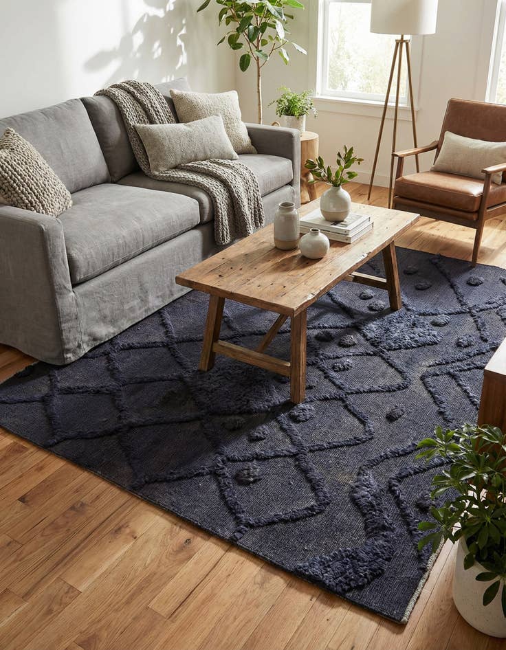 Detail image of  5' 4 x 6' 8  Hand Knotted Darya Wool Square Rug