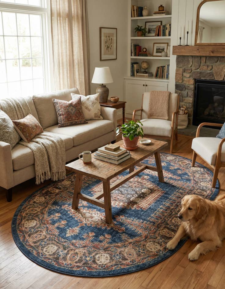 Detail image of  5' 3 x 8' Eden Oval Rug