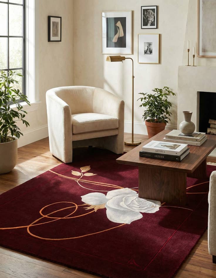 Detail image of 4' 11 x 6' 7  Hand Knotted Darya Wool Rug