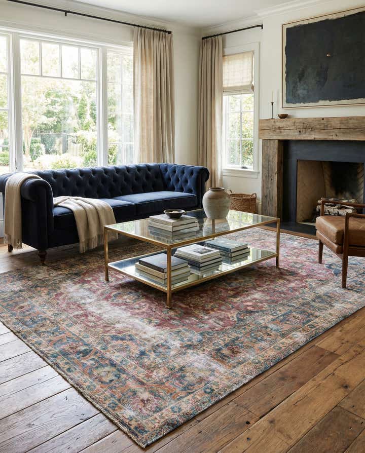 6' 5 x 9' 5 Hand Knotted Ultra Vintage Persian Wool Rug