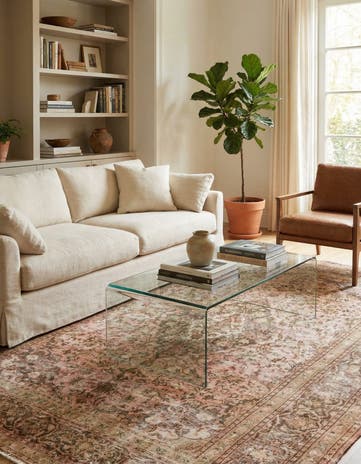 6' 7 x 9' 7 Hand Knotted Ultra Vintage Persian Wool Rug