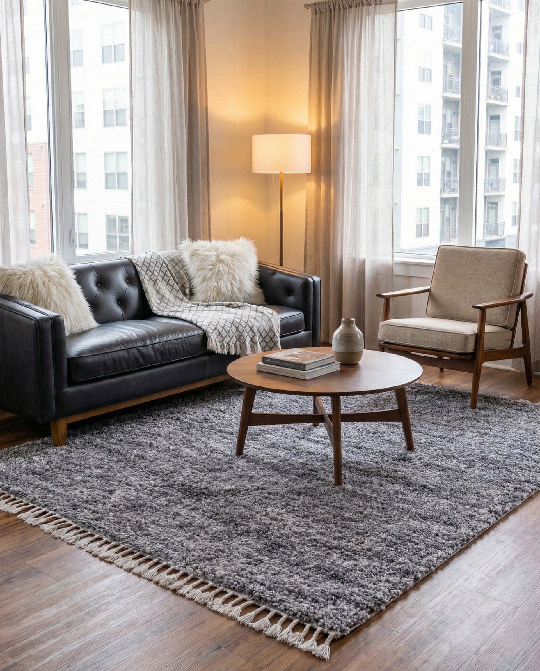  8' x 8' Athena Shag Square Rug