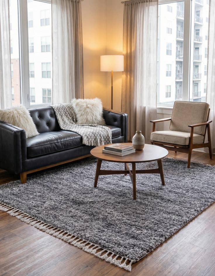 Detail image of  8' x 8' Athena Shag Square Rug